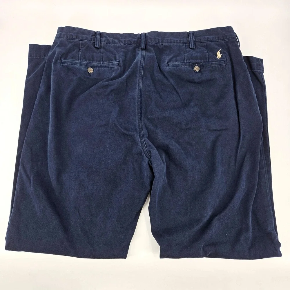 Polo Ralph Lauren Classic Fit Chino Pants 38x32 Navy Blue‎ Twill Cotton Trousers